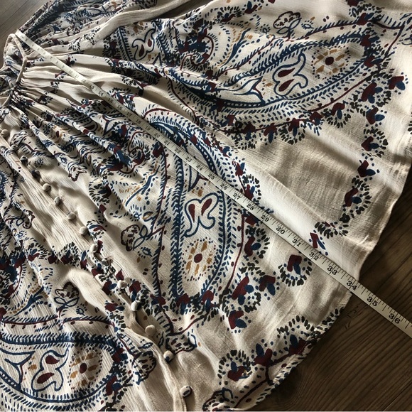 Free People paisley swing dress with button front - Picture 10 of 14